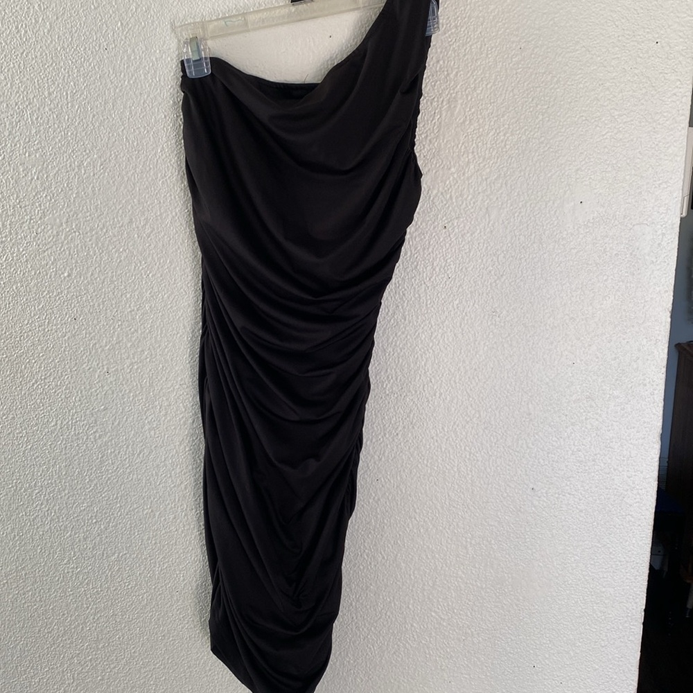 Elegant Black One Shoulder Dress